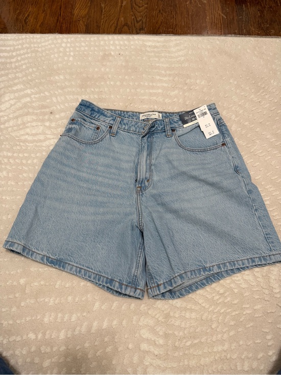 Abercrombie & Fitch Pants - Abercrombie & Fitch The Loose Fit High Rise Denim Jean Shorts - Curve Love